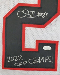 Christopher Smith Signed Georgia Bulldog Jersey "2022 CFP Champs!" (JSA COA) D.B