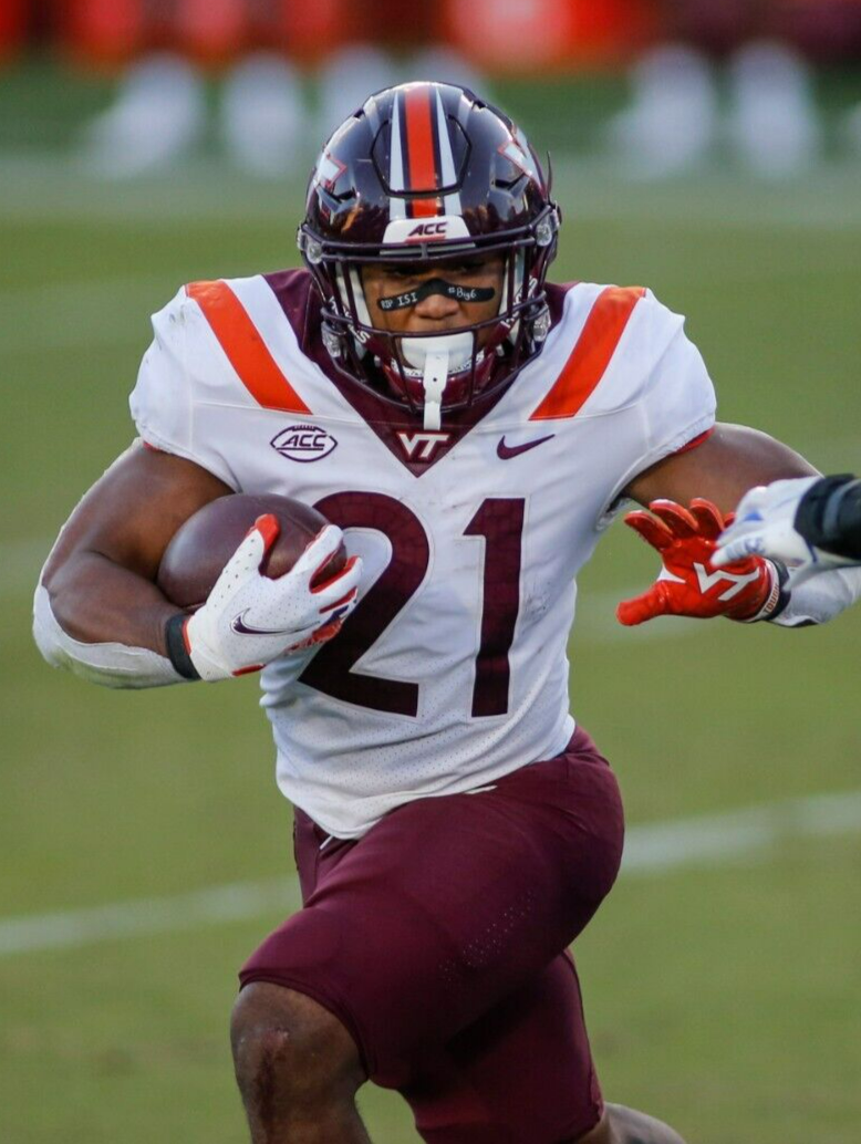 Khalil Herbert Signed Virginia Tech Hokies Jersey (Beckett COA) Chicago Bears RB