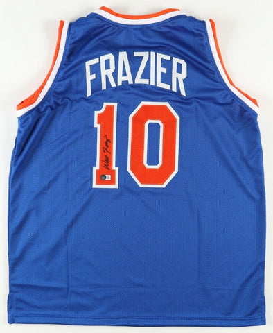 Walt Frazier Signed New York Knicks Jersey (Beckett) 2×NBA Champion (1970, 1973)