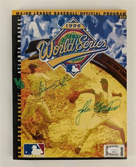 Bernie Williams & John Wetteland Signed Official 1996 World Series Program / JSA