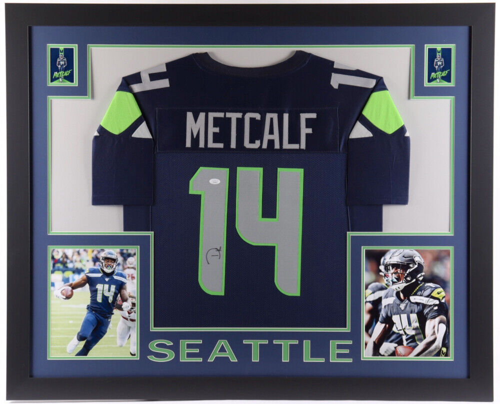 D.K. Metcalf Signed 35x43 Custom Framed Seattle Seahawks Jersey