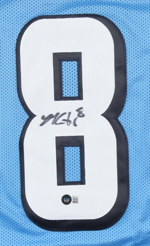 Michael Carter Signed North Carolina Tar Heels Jersey (Beckett COA) N.Y. Jets RB