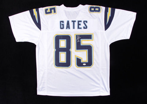 Antonio Gates Signed San Diego Chargers White Jersey (JSA COA) 8×Pro Bowl T.E.