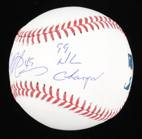 John Rocker Signed Baseball Inscribed "99 NL Champs" (JSA COA) Atlanta Braves
