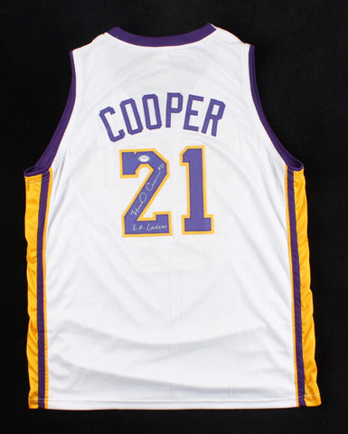 Michael Cooper Signed Los Angeles Lakers Jersey Inscribed "L.A. Lakers"  PSA COA