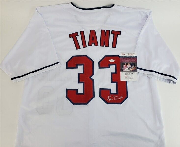 Luis Tiant autographed signed jersey MLB Boston Red Sox JSA COA