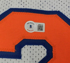 Dick Barnett Signed New York Knicks Jersey (Beckett) 2xNBA Champ 1970 & 1973