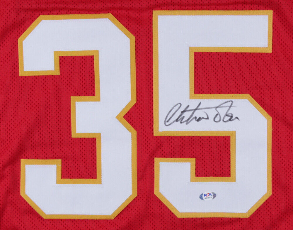 Christian Okoye Signed Chiefs Jersey (PSA Hologram) NFL Rushing Yards Ldr 1989