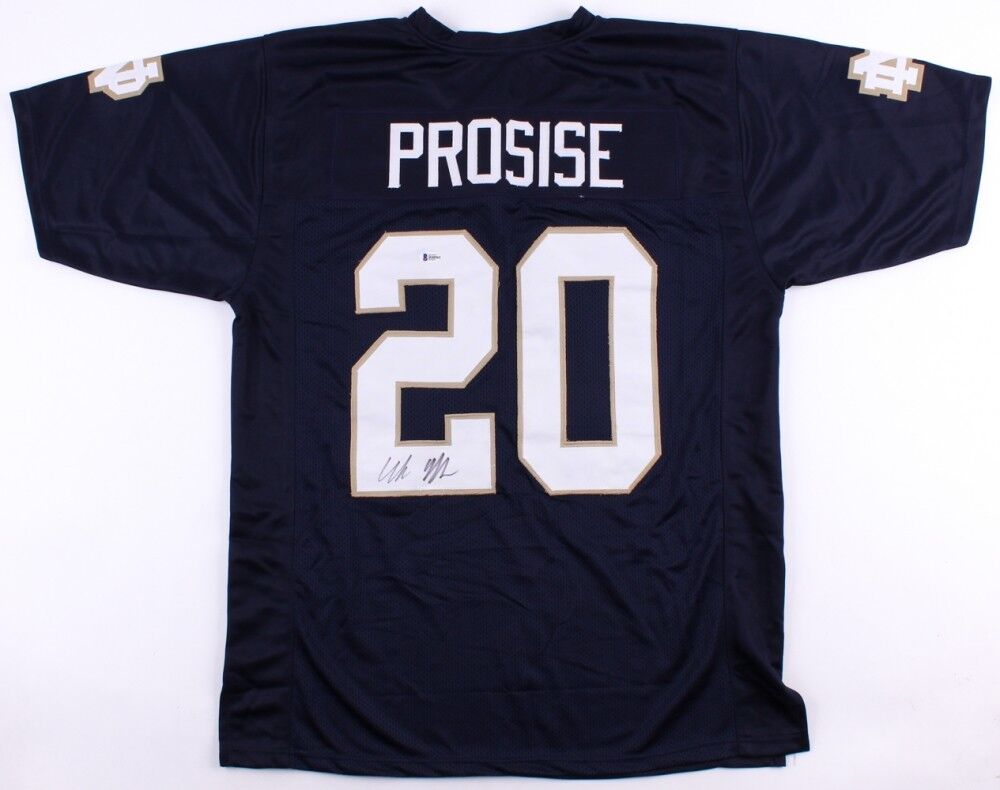 C.J. Prosise Signed Notre Dame Fighting Irish Jersey (Becket Coa) Seahawks R.B.