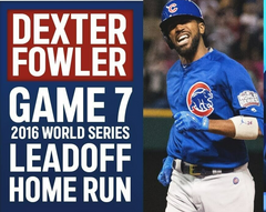 Dexter Fowler Signed 2016 Chicago Cubs Full-Size Batting Helmet (Schwartz COA)