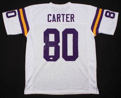 Cris Carter Signed Minnesota Vikings Jersey (JSA COA) All He Does is Catch T.D's