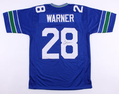 Curt Warner Signed Seahawks Jersey (JSA) Seattle Running Back (1983–1989)