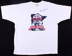 Harmon Killebrew Signed Twins 40th Season T-Shirt (JSA COA) 573 Home Runs D-2011