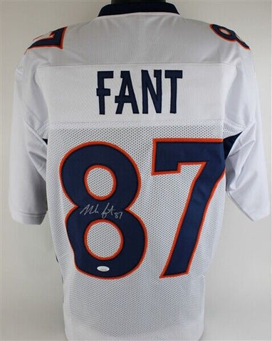 Noah Fant Signed Denver Broncos Home Jersey (JSA COA) 2019 1st Rd Draft Pick TE