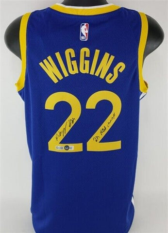 Andrew Wiggins Signed Golden State Warriors Jersey (USA) 2014 #1 Draft Pk