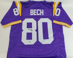 Jack Bech Signed LSU Tigers Jersey (Beckett Hologrm) 2022 Sophmore Wide Receiver