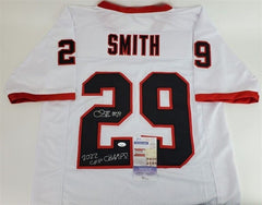 Christopher Smith Signed Georgia Bulldog Jersey "2022 CFP Champs!" (JSA COA) D.B