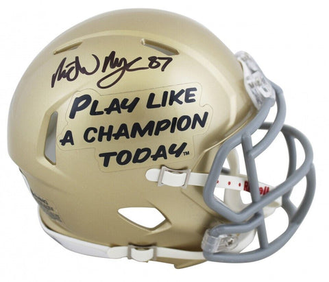 Michael Mayer Signed Notre Dame Fighting Irish Speed Mini Helmet (Beckett)