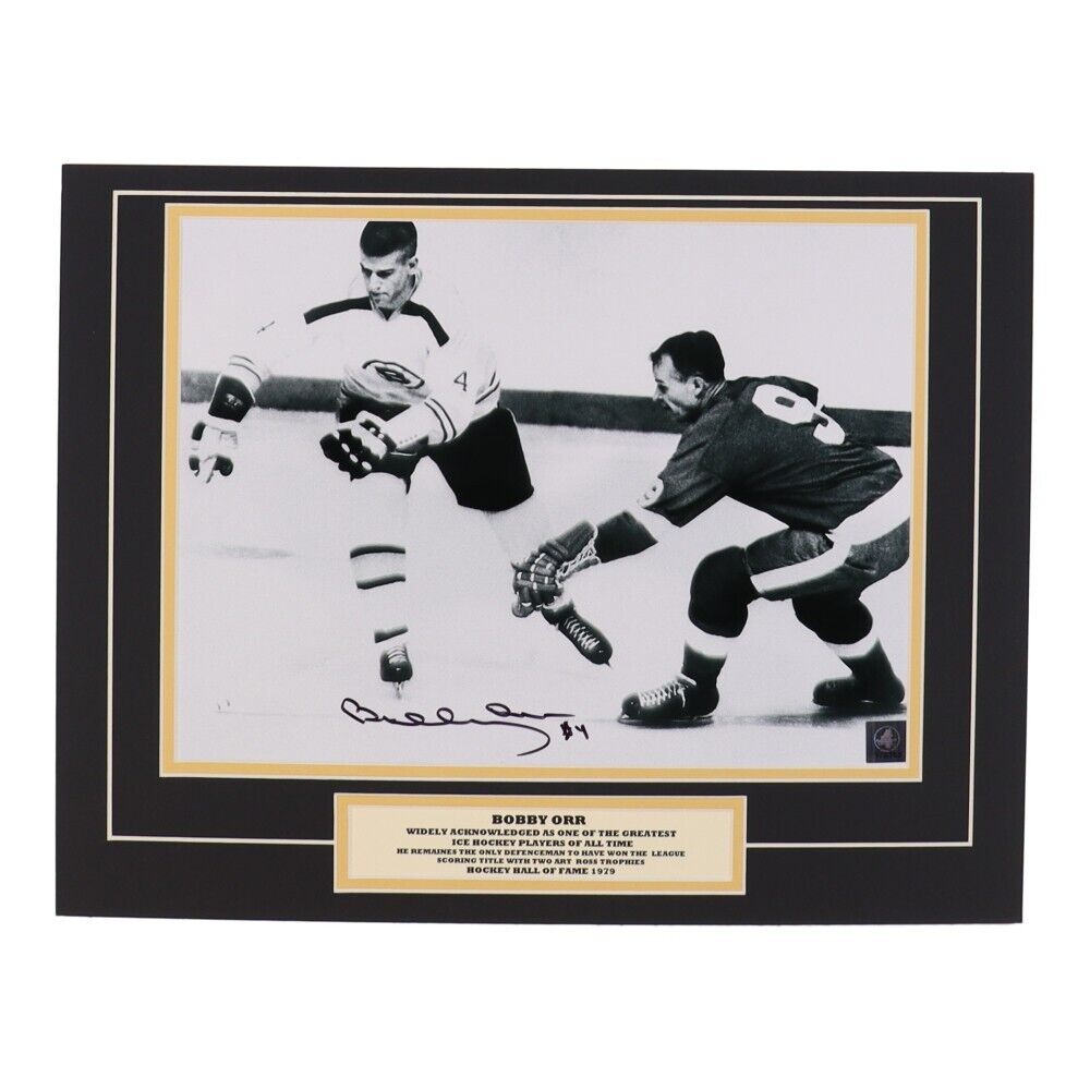 Framed Bobby Orr Boston Bruins Autographed Adidas White Heroes of