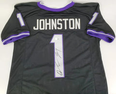 Quentin Johnston Signed TCU Horned Frogs Jersey (Beckett) L.A. Charger Receiver