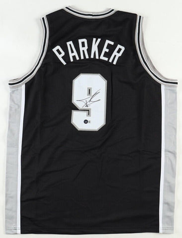 Tony Parker Signed San Antonio Spurs Jersey (Beckett) 6xAll-Star/ 4xNBA Champion
