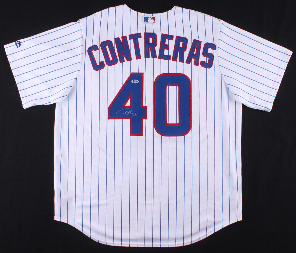 Willson Contreras Signed Cubs Majestic Jersey (Beckett) Chicago All St –