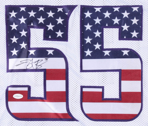 Anthony Barr Signed Minnesota Vikings USA Flag Jersey (TSE COA) UCLA Linebacker