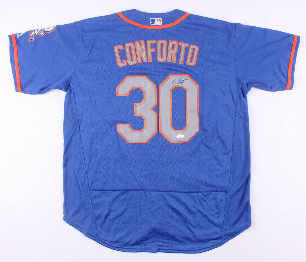 Michael Conforto Signed New York Mets Majestic Jersey (JSA COA) 2017 A –