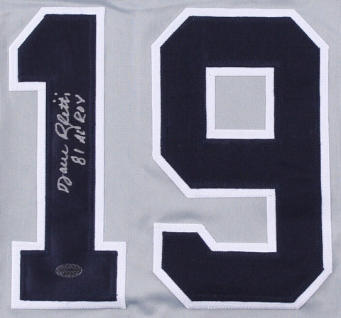 Dave Righetti Signed New York Yankees Jersey Inscribed "81 AL ROY" (Leaf COA)