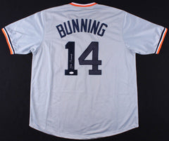 Jim Bunning Signed Detroit Tigers Jersey (JSA COA) 3×MLB Strikeout Leader