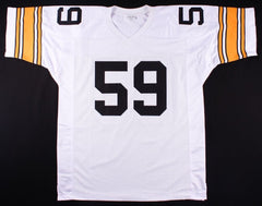 Jack Ham Signed Pittsburgh Steelers White Jersey Inscribed "HOF 88" (JSA COA)