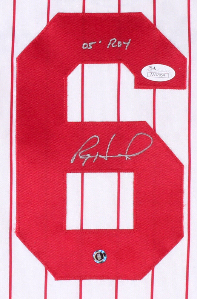 Ryan Howard Signed Philadelphia Phillies Jersey Inscribed 05' ROY (J –