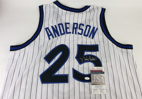 Nick Anderson Signed Magic Jersey (JSA COA) 1989 1st Ever Draft Pick by Orlando
