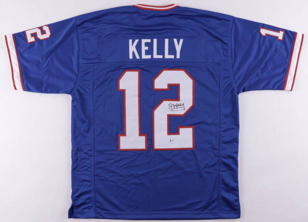 Jim Kelly Signed Bills Jersey (Beckett Holo) Buffalo's 4xSuper Bowl Quarterback