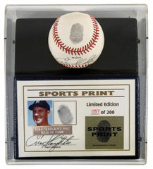 Enos Slaughter Signed LE NL Baseball Display w/ Display Case Cardinals, Yankees