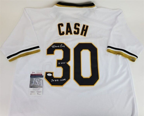 Dave Cash 71 WSC & 3x All Star Signed Pittsburgh Pirates Jersey (J –