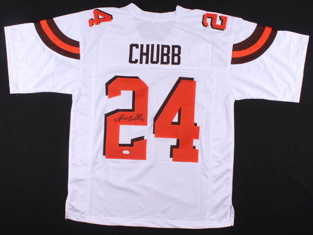 Black White American Football Jersey Nick Chubb #24 Jersey Custom