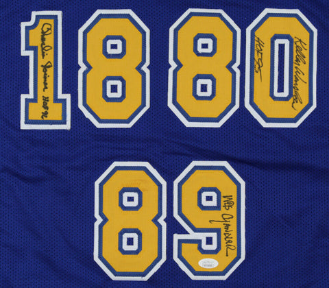 Kellen Winslow, Charlie Joiner & Wes Chandler Signed Chargers Jersey  (JSA COA)