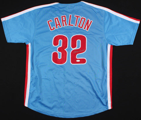 Steve Carlton Signed Philadelphia Phillies Jersey (JSA COA) 4xNL Cy Young Winner