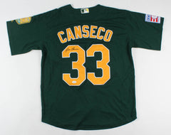 Jose Canseco Signed Oakland Athletics Majestic MLB Jersey (JSA COA) A's OF / DH
