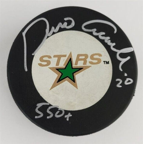 Dino Ciccarelli "550+" Signed Dallas Stars Logo Hockey Puck (Beckett COA)