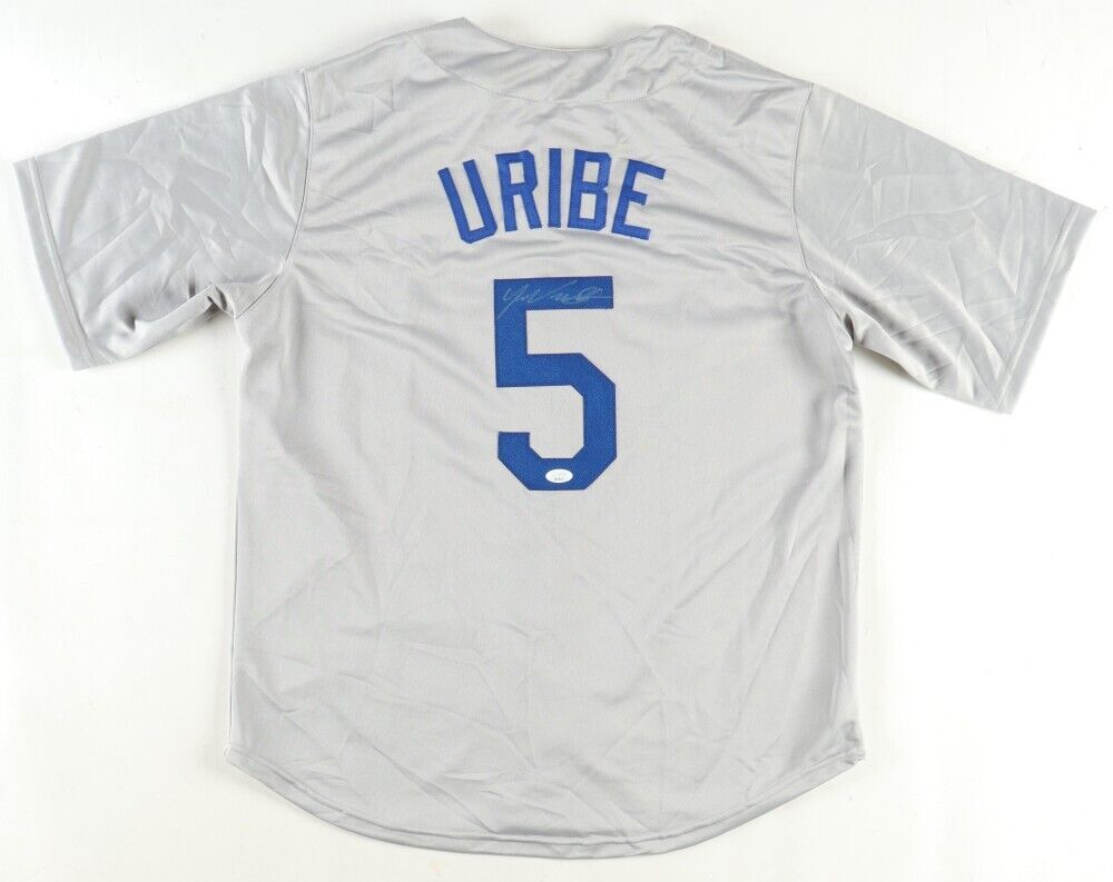 Juan Uribe Signed Los Angeles Dodgers Jersey (JSA) 2xWorld Series