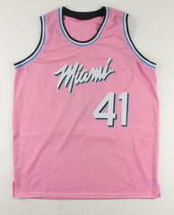 Glen Rice Signed Heat Pink Miami Vice Style Jersey (JSA COA) 3×NBA All-Star Frwd