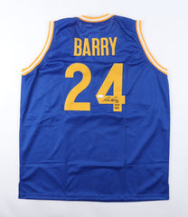Rick Barry Signed Golden State Warriors Jersey Inscribed "HOF 1987" (JSA COA)