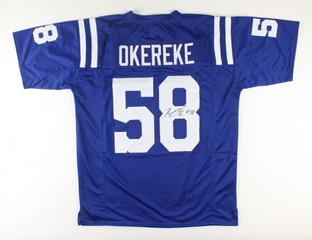 Bobby Okereke Signed Indianapolis Colts Jersey (JSA COA) 2019 Draft 3rd Rnd Pick