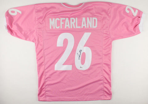 Anthony McFarland Signed Pittsburgh Steelers Breast Cancer Jersey (Beckett COA)