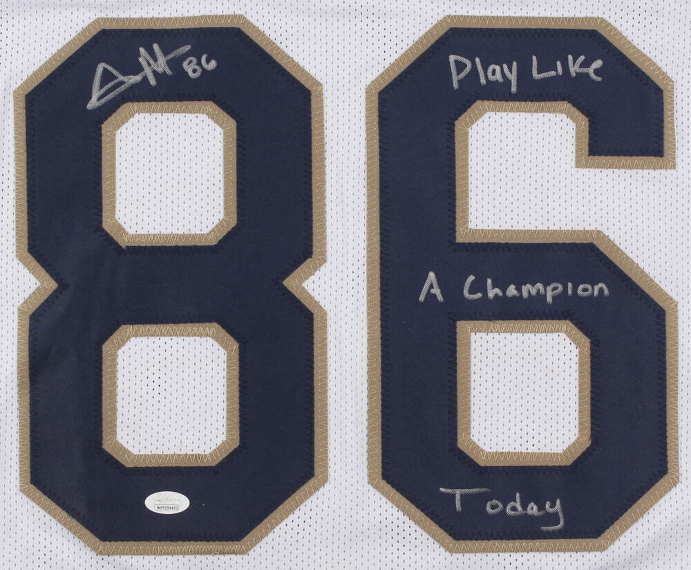 Alize Mack Signed Notre Dame Fighting Irish Jersey Inscribed Play Like A Champ