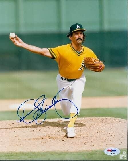 Autographed/Signed Dennis Eckersley Oakland Yellow Baseball Jersey JSA COA  at 's Sports Collectibles Store
