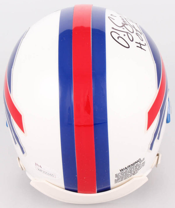 O. J. Simpson Signed Buffalo Bills Mini-Helmet Inscribed H.O.F. 85 ( –