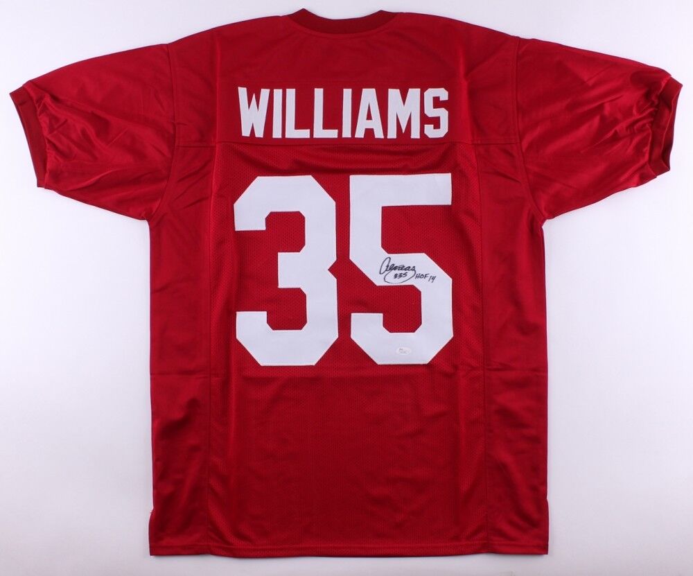 Aeneas Williams Signed Red Cardinals Jersey Inscribed "HOF 14" (JSA Hologram)